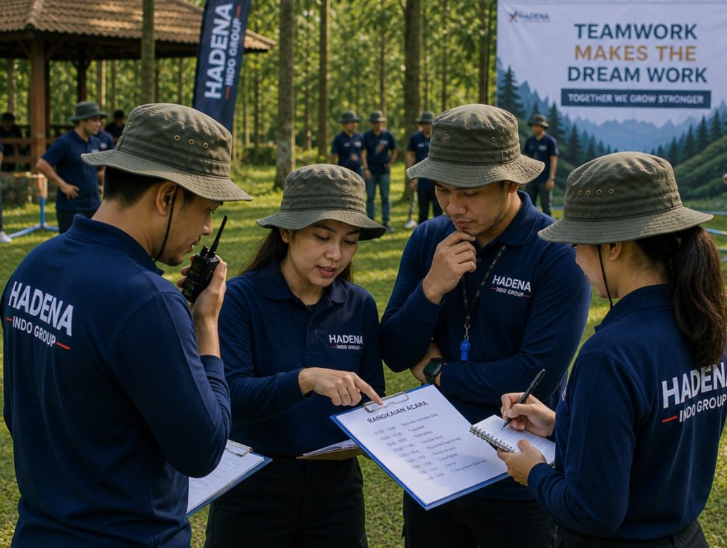 persiapan kegiatan outbound saat acara gathering di bogor